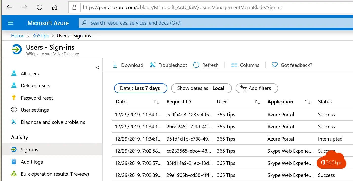 Utiliza Azure AD para comprender los inicios de sesión arriesgados en Microsoft 365 y Azure AD