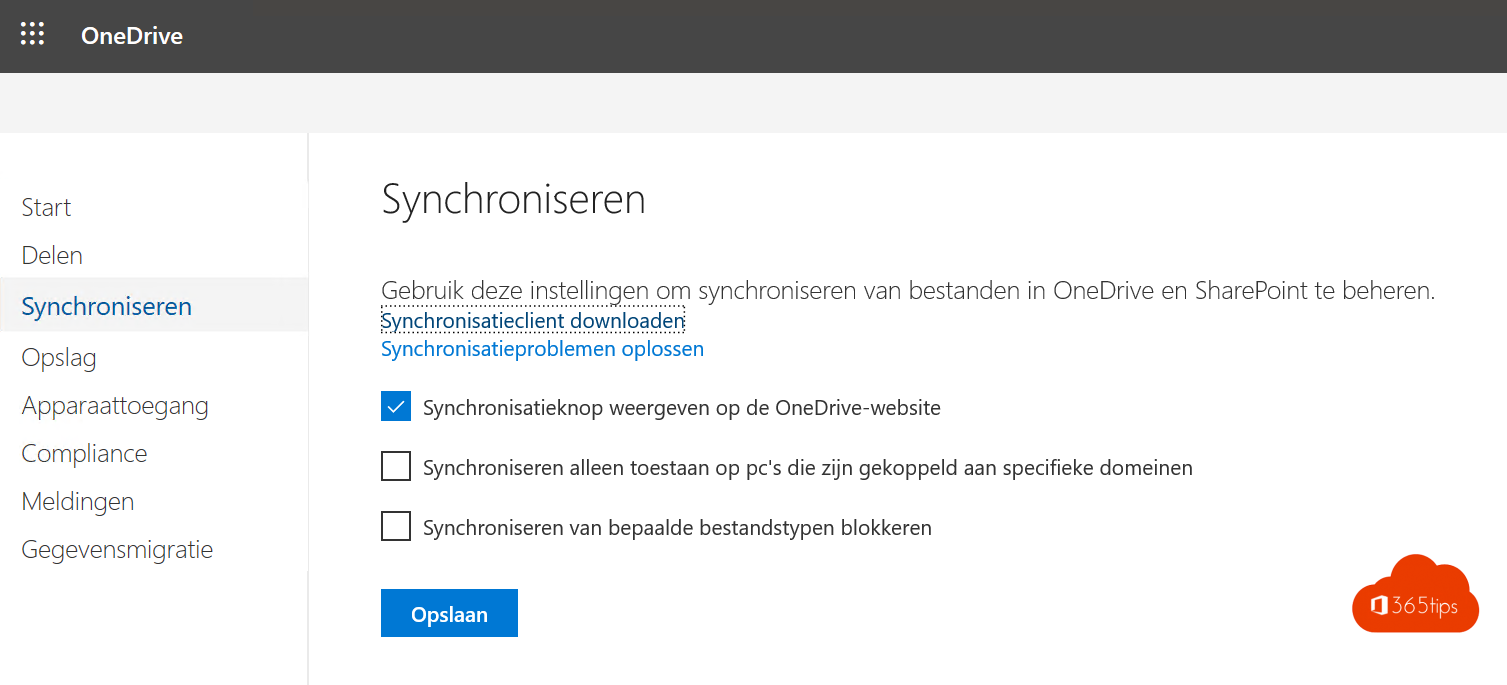 Syncing OneDrive
