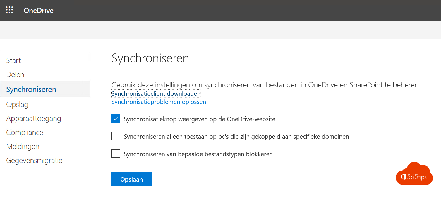 Synchronisation de OneDrive