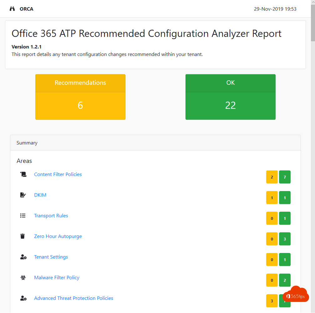 ORCA : Office 365 ATP configuration recommandée contre le Phishing, le Spam,...