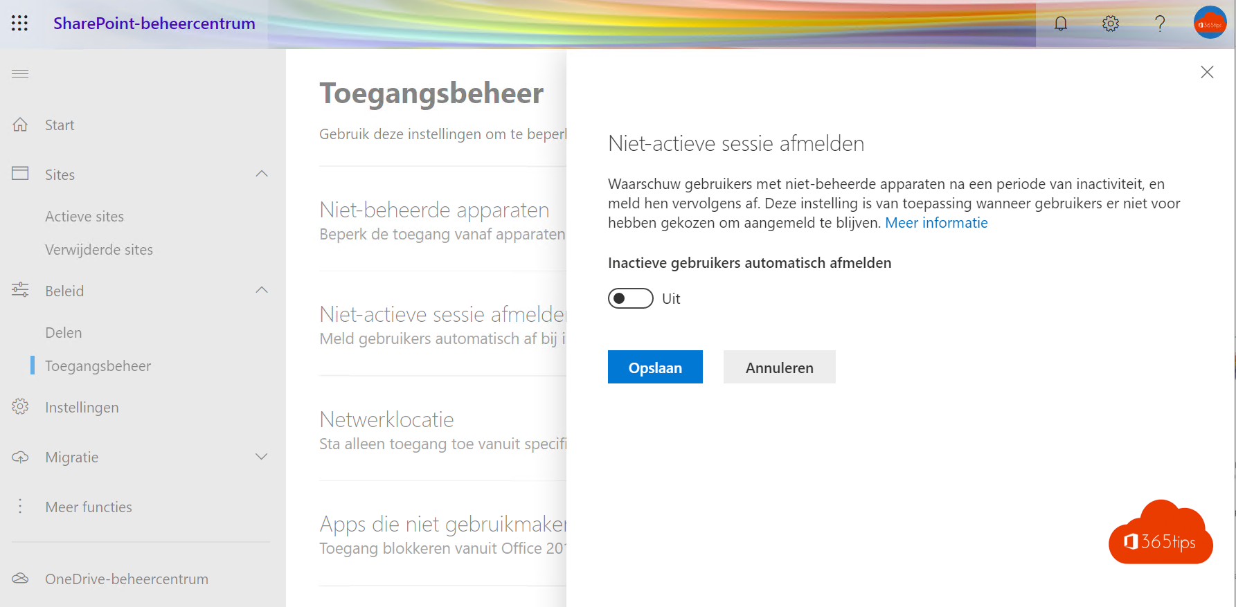 Verwaltung des Zugangs SharePoint