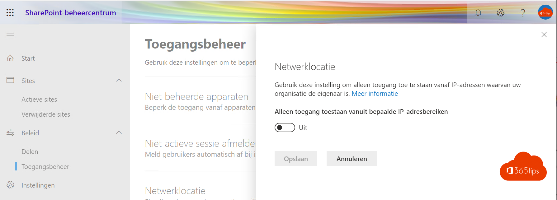 Standort des Netzes governance SharePoint