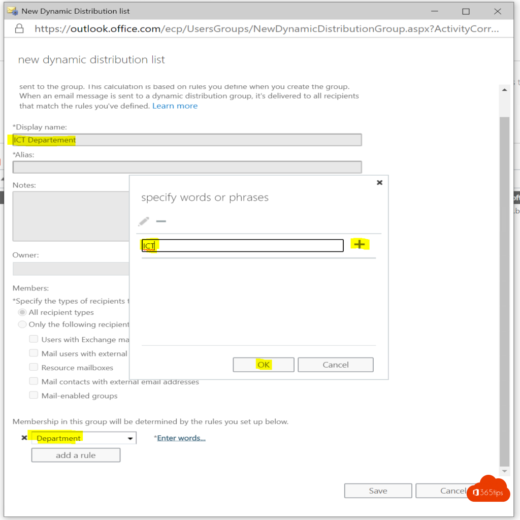 How to create dynamic distribution groups in Exchange Online