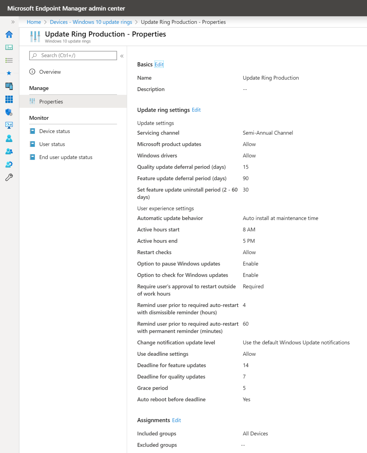 Update all Windows 10 computers with Microsoft Endpoint Manager