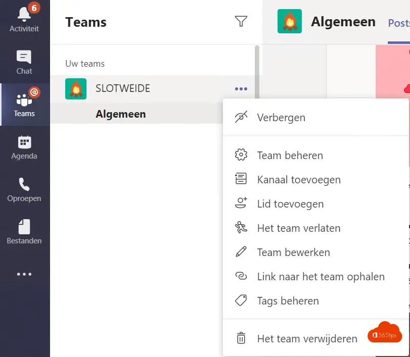 Lid toevoegen - kanaal toevoegen Teams