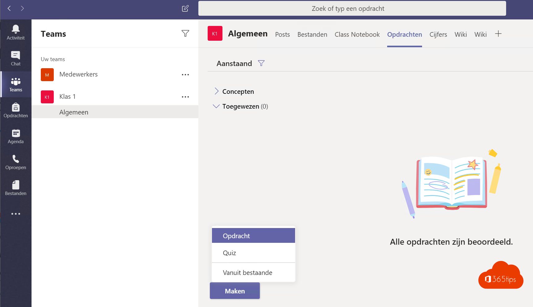 Vous pouvez ainsi créer et soumettre des devoirs dans Microsoft Teams dans le domaine de l'éducation.