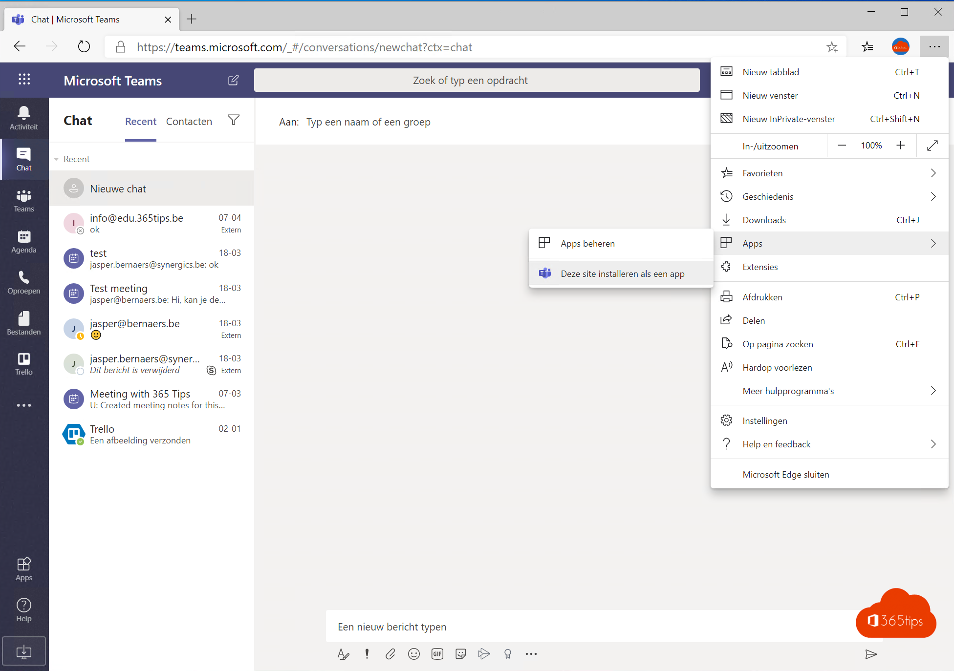 Working in multiple windows with Microsoft Teams