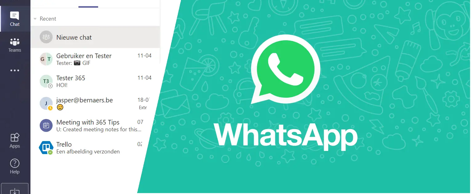 Microsoft Teams vergelijking met Whatsapp