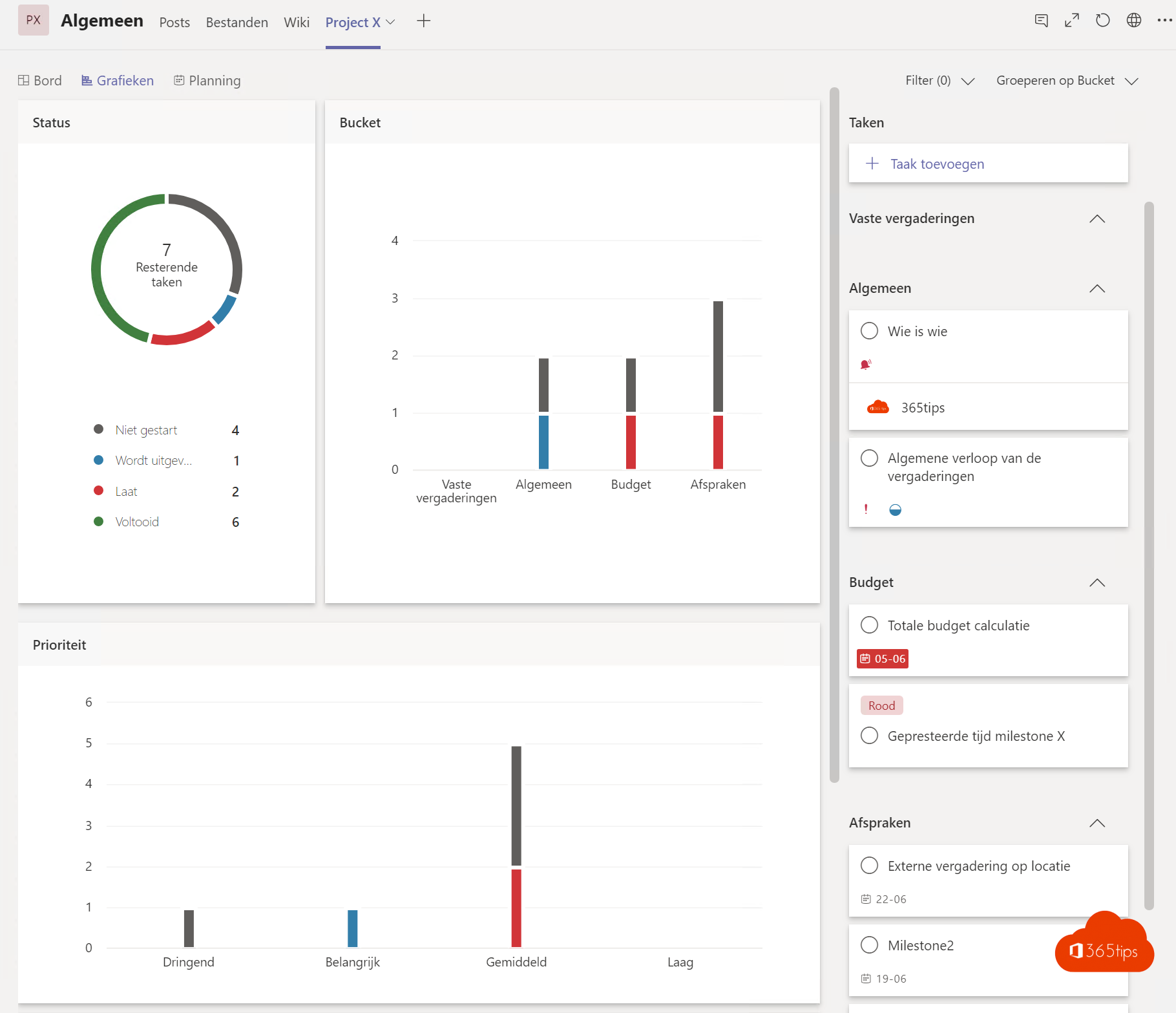 Microsoft Teams inrichten om projecten te beheren