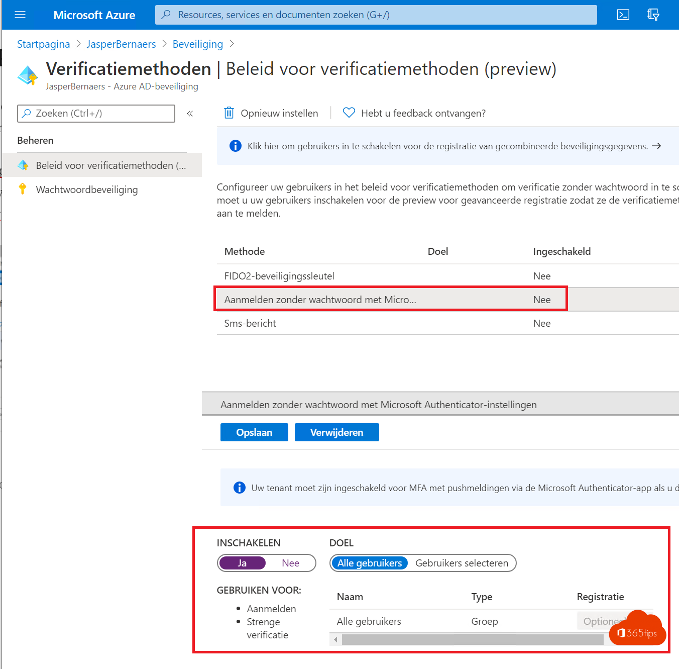 Activer l'authentification sans mot de passe en 3 étapes - Microsoft 365