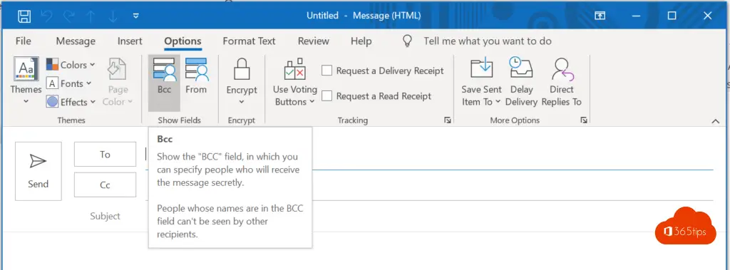 Add Bcc Field In Microsoft Outlook