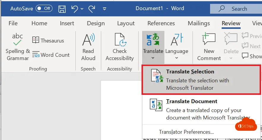 microsoft word translator for mac