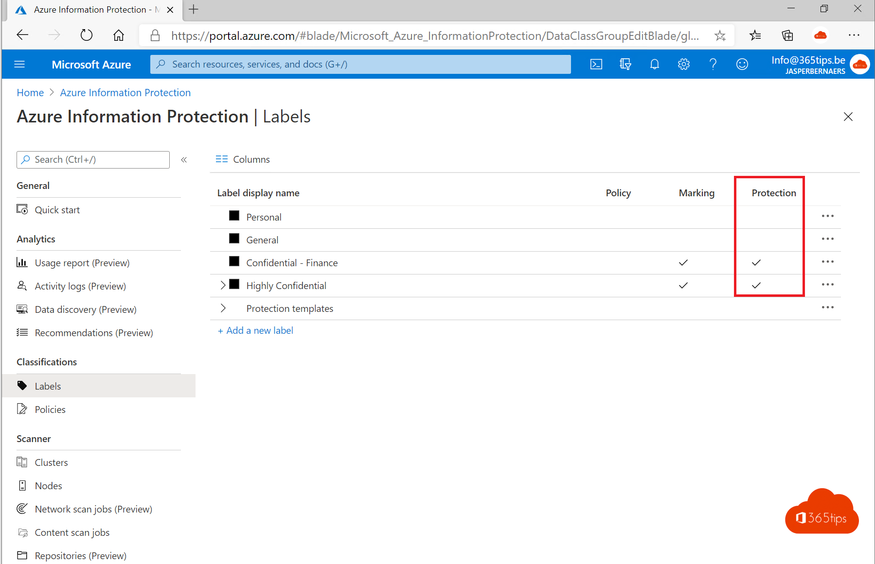 Étapes simples pour activer Azure Information Protection pour Microsoft 365