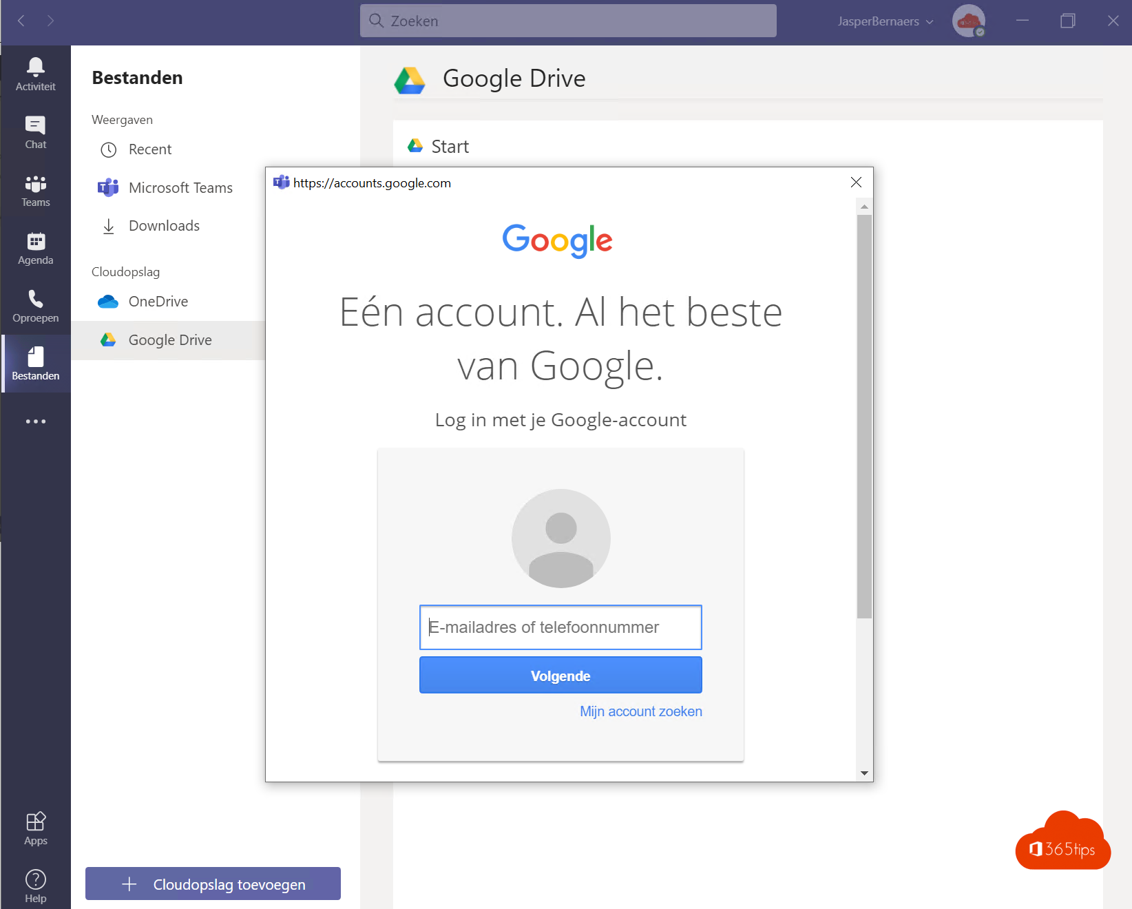 Google Drive of Dropbox bestanden koppelen in Microsoft Teams!