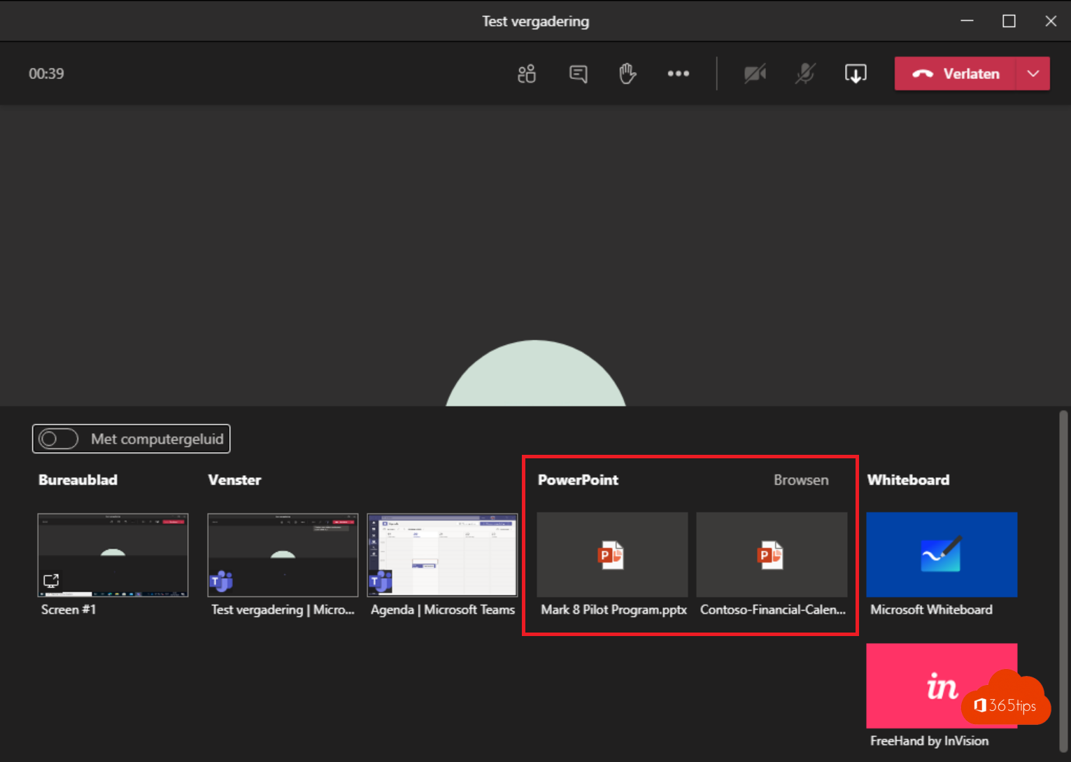 Op de beste manier een presentatie delen – Microsoft Teams – PowerPoint