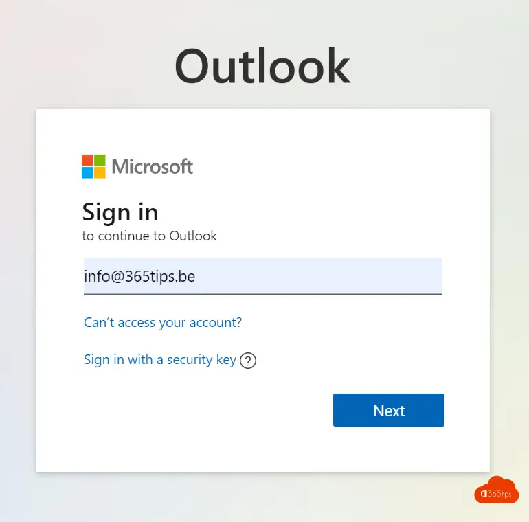 outlook 365 sign in