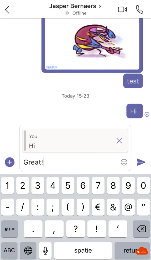 Op specifieke berichten antwoorden in chat in de Teams ...