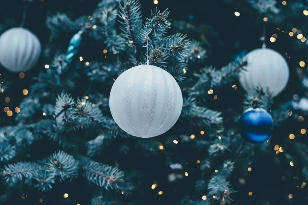 papier peint boules de Noël