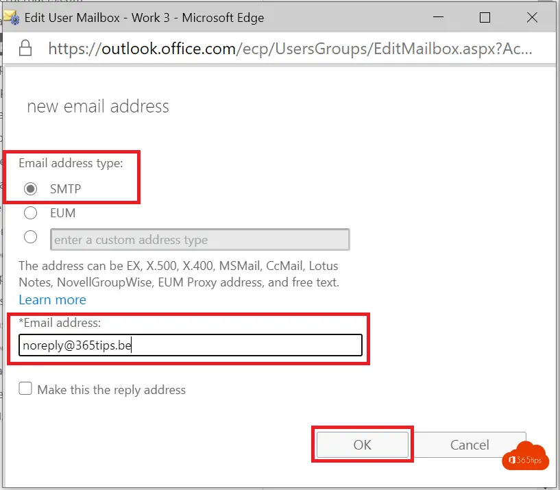 Outlook 365 email
