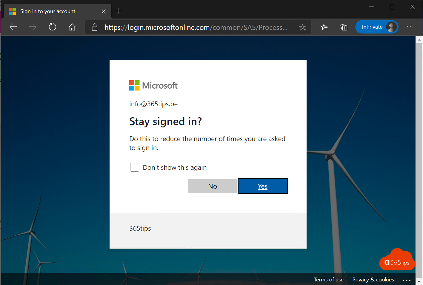 Wie kann ich die Funktion "Angemeldet bleiben" für alle in Microsoft 365 deaktivieren?