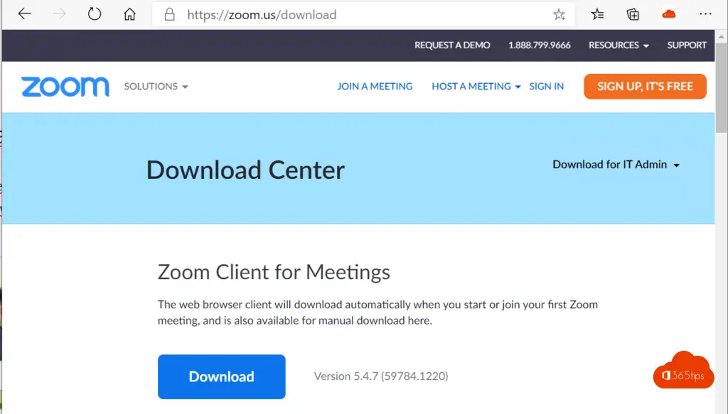 Zoom download center