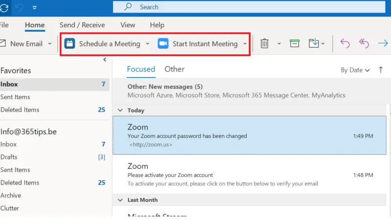 Hoe zoom activeren in Outlook om automatisch vergaderingen te plannen?