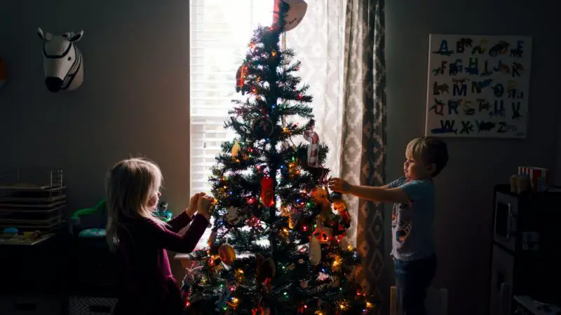 kerstboom kinderen achtergrond
