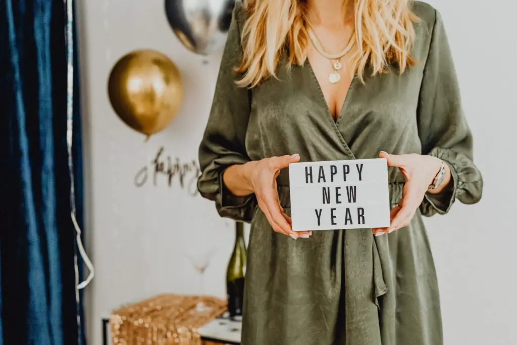 atmosphère de bonne année champagne cava