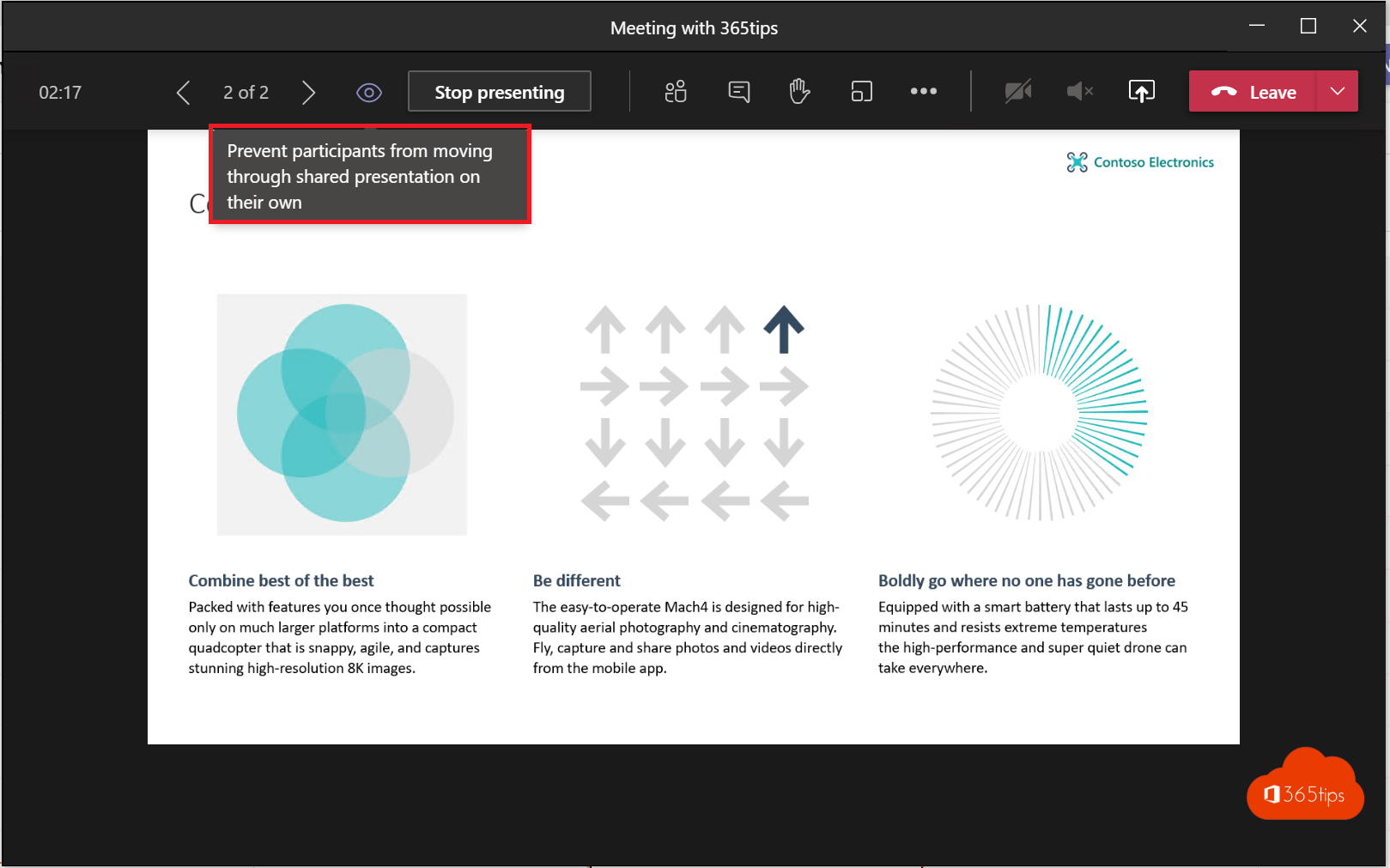 ❓How do you prevent participants from navigating through a PowerPoint presentation in Microsoft Teams?