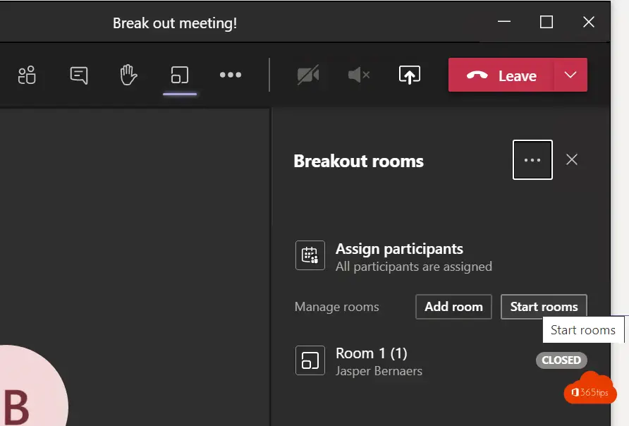 how do teams breakout rooms work