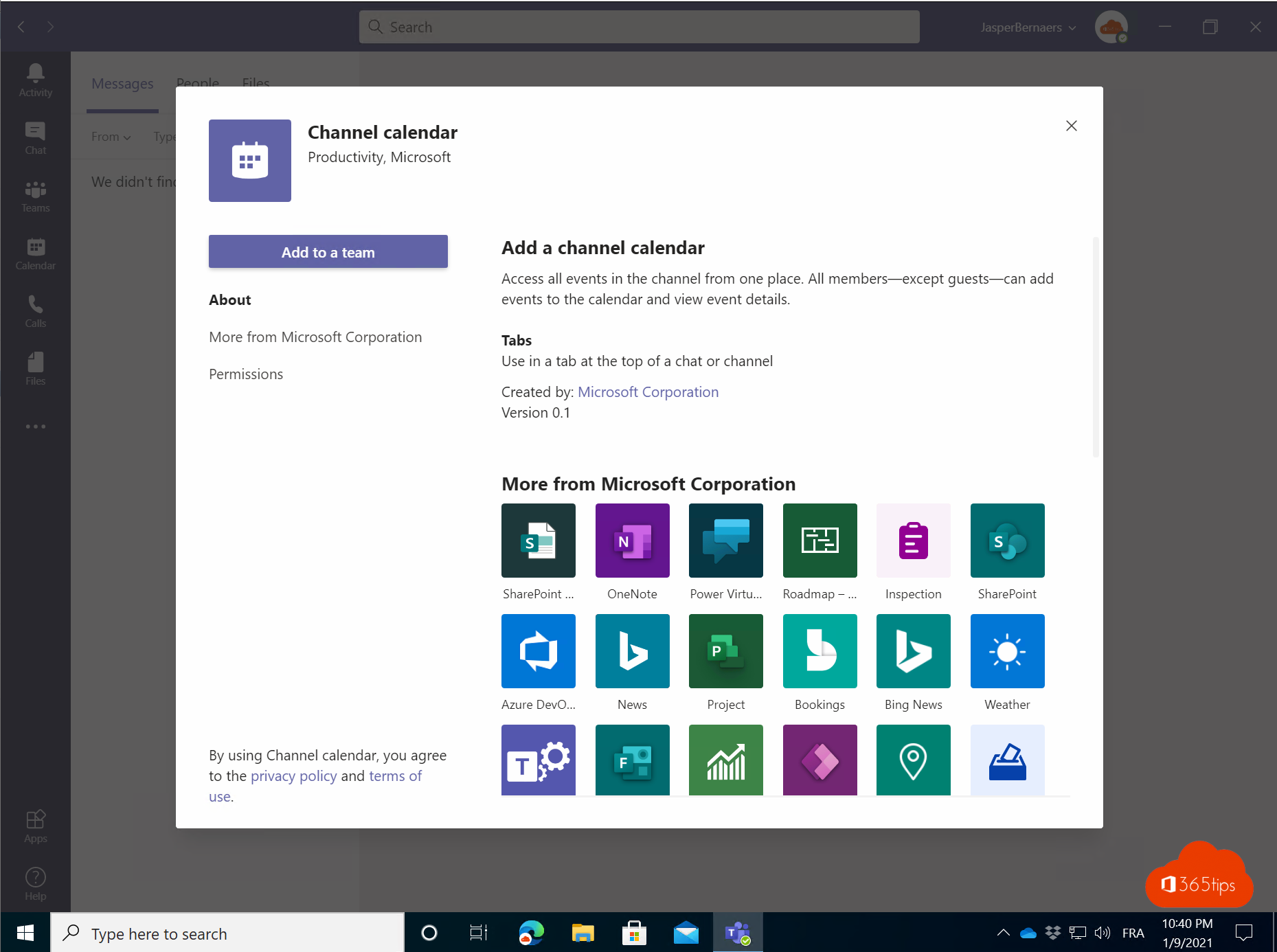 Activate and use "Channel Calendar" manual in Microsoft Teams