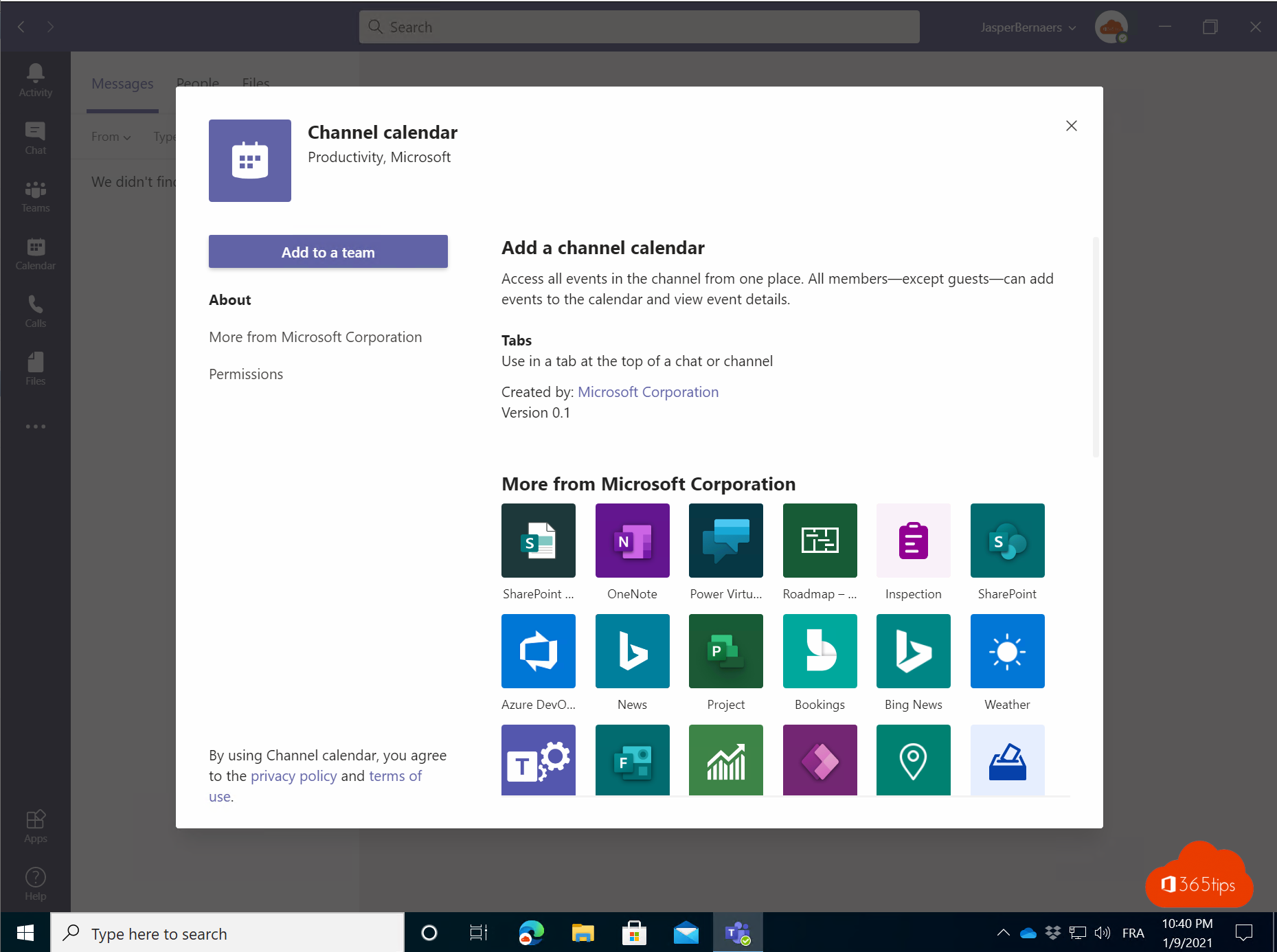 Activer et utiliser le manuel "Calendrier des canaux" dans Microsoft Teams