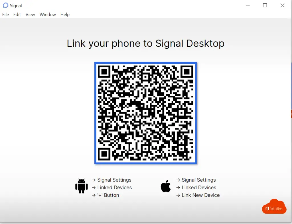 Verbinden Sie Ihr Telefon mit dem Signaldesktop