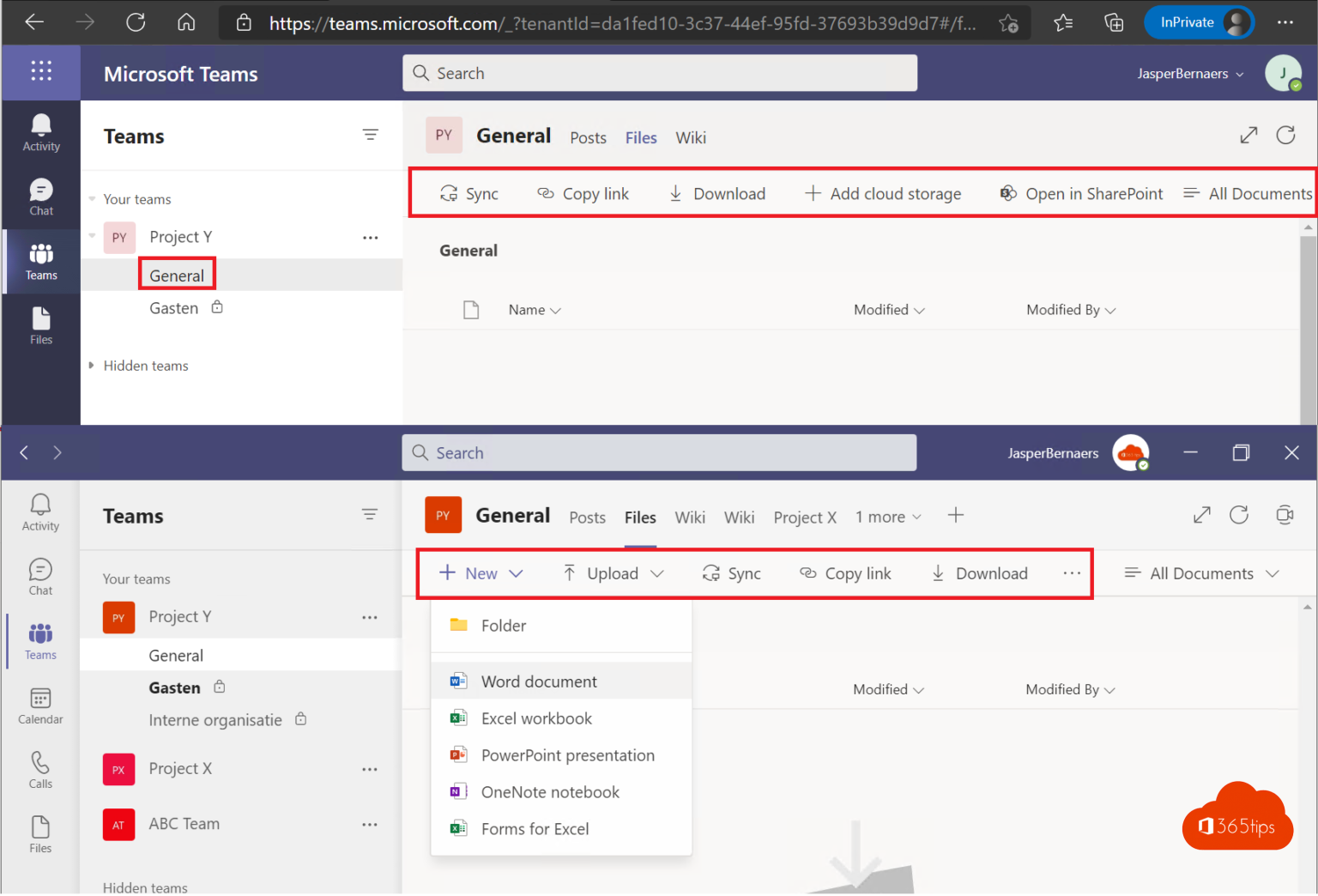 Create a readonly folder in Microsoft Teams