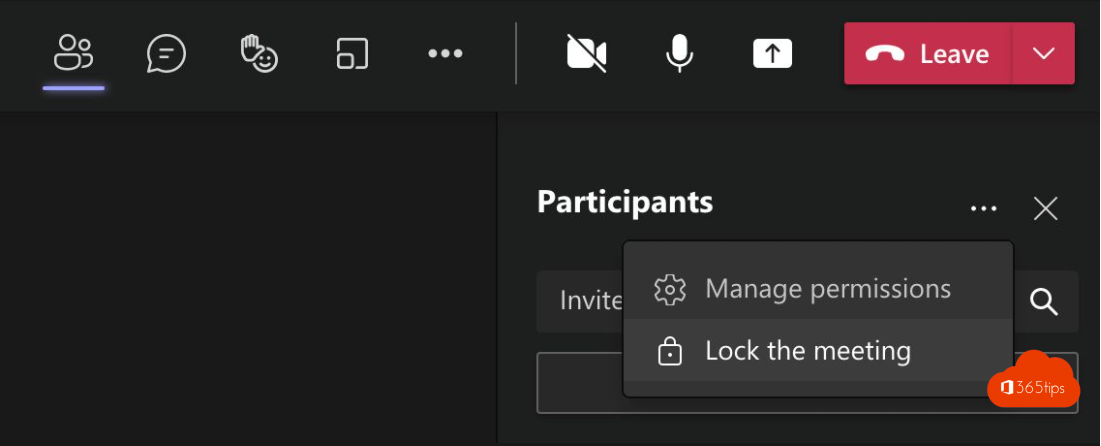 How do you lock a confidential Microsoft Teams meeting?