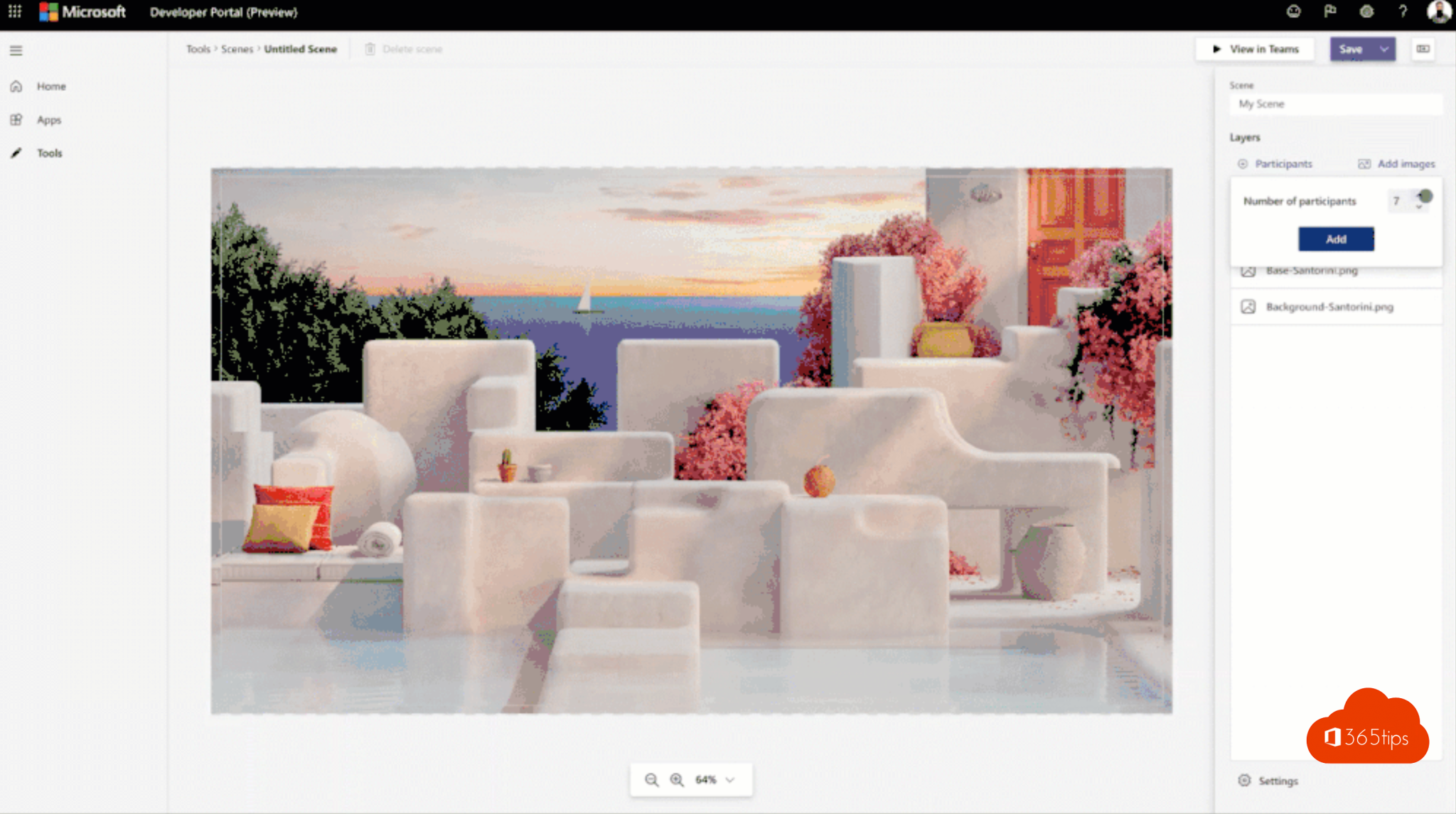 Together mode custom backgrounds in Microsoft Teams Developer portal