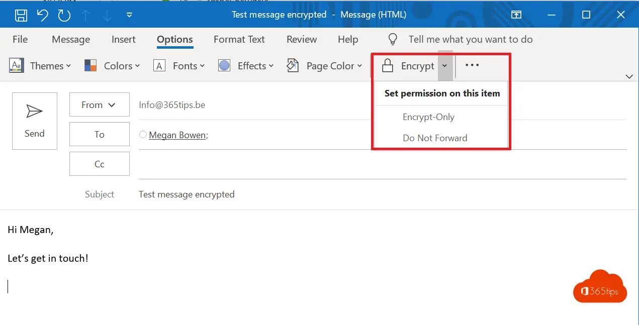 How to password-protect e-mails in Microsoft 365 or Outlook?