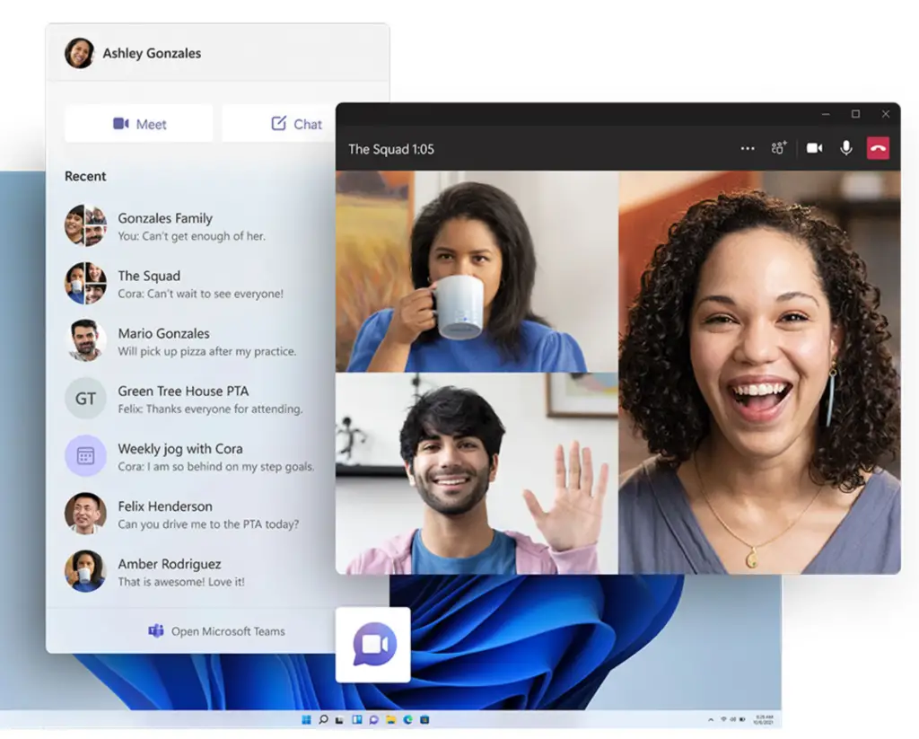 Windows 11 Chat Microsoft Teams Native integriert