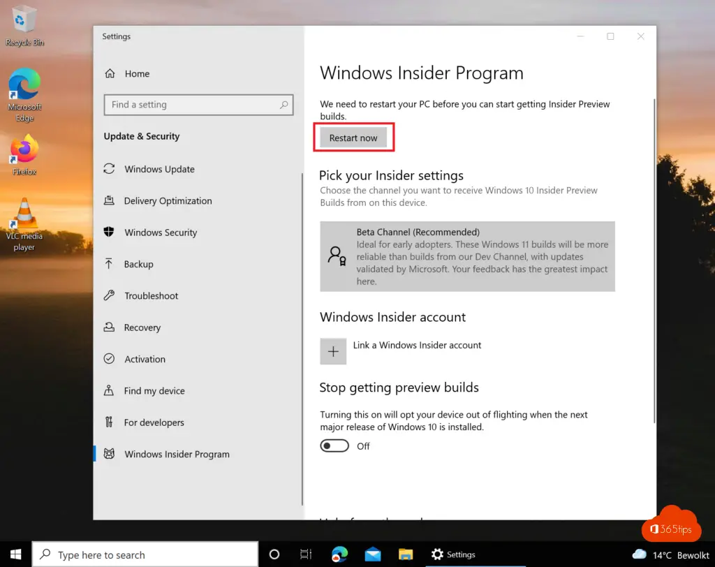 Windows Insider Program - Beta Channel