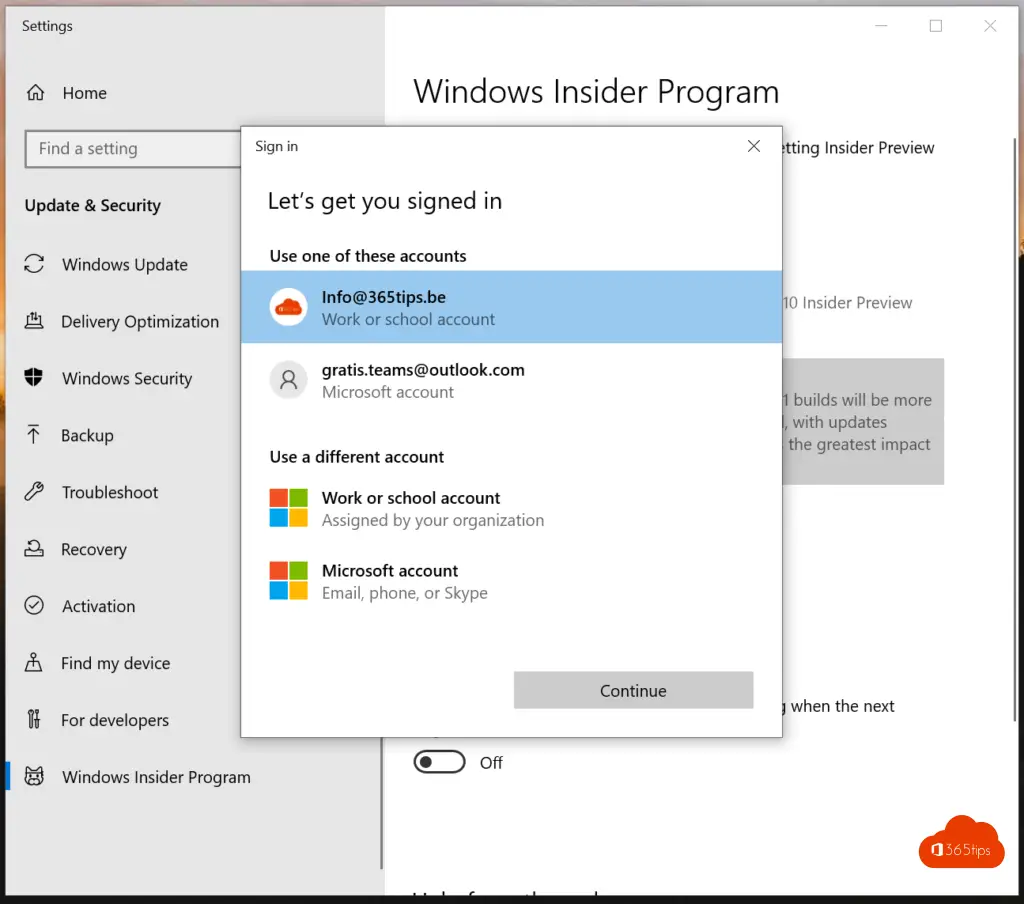 Let's get you signed in - Microsoft 365