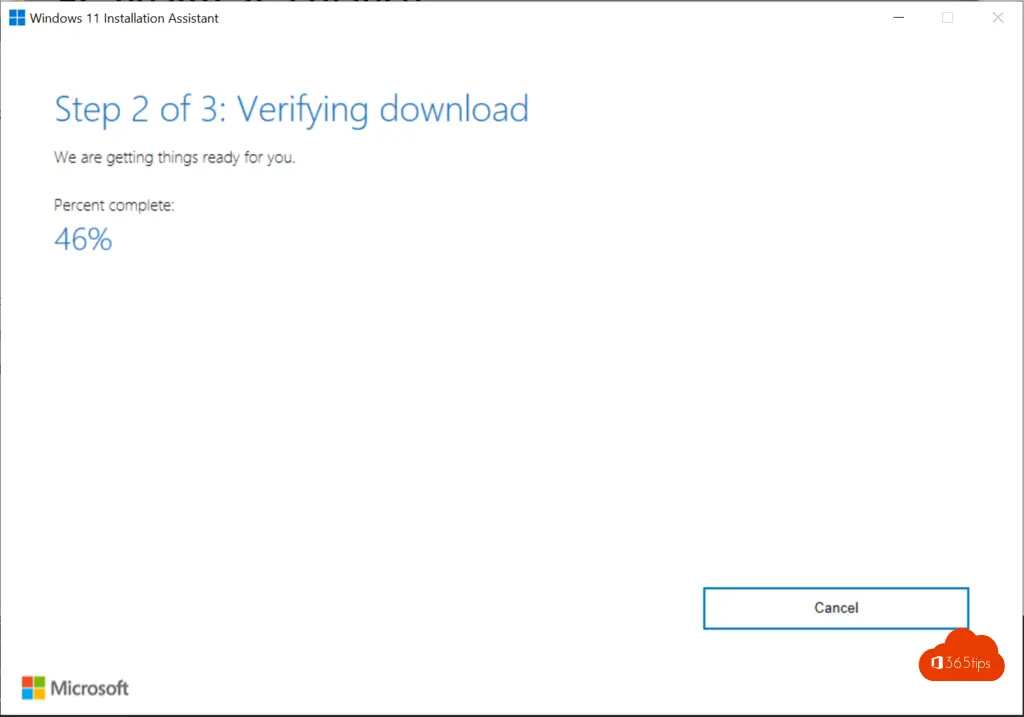 Step 2 of 3: Verifying download