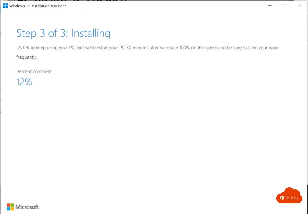 step 3 of 3 installing Windows 11.