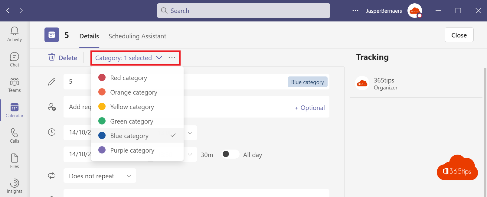 🎨 Hoe categorieën en kleurencodes in Microsoft Teams agenda gebruiken?