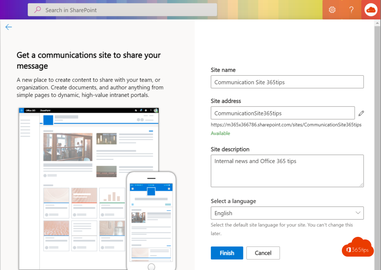 Tutorial: How to create a communication site in SharePoint Online &  Microsoft Teams