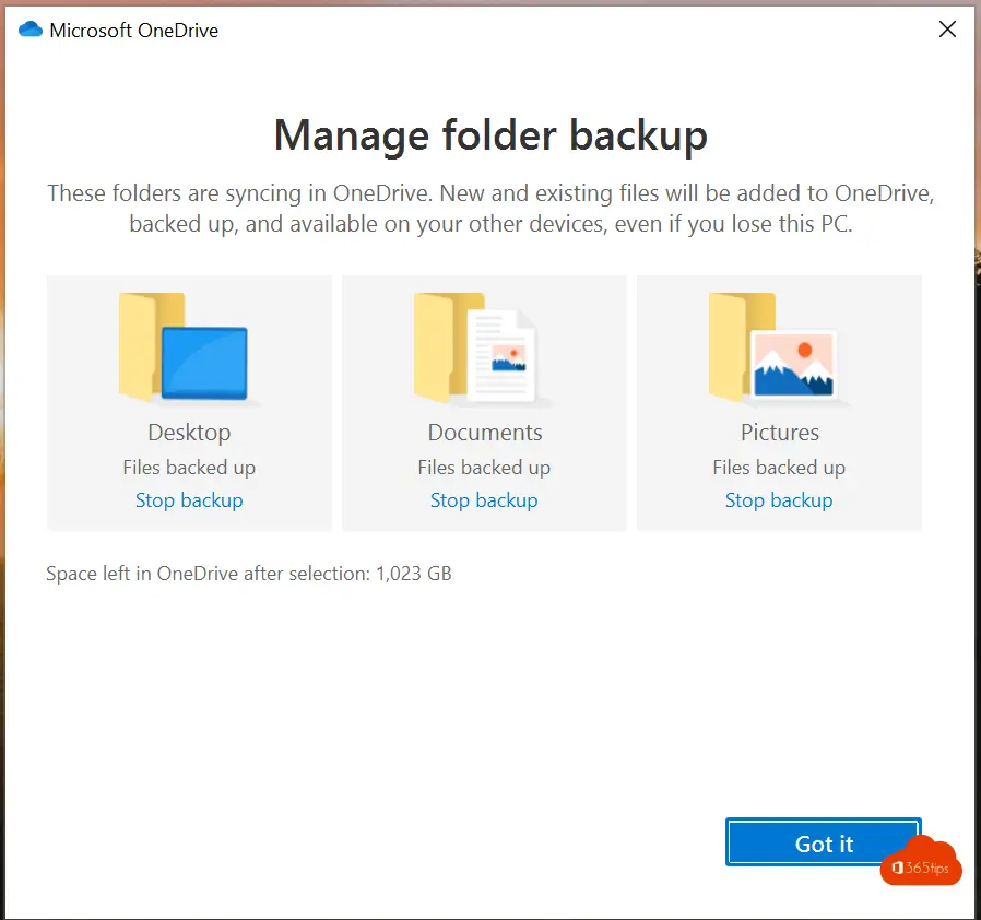 💾 ¿Cómo hacer copias de seguridad automáticas de tu escritorio, documentos e imágenes con OneDrive for business?