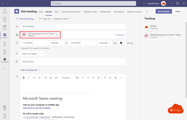 ? ¿Cómo añadir una lista de distribución o un grupo de Office 365 a su  reunión de Teams ?