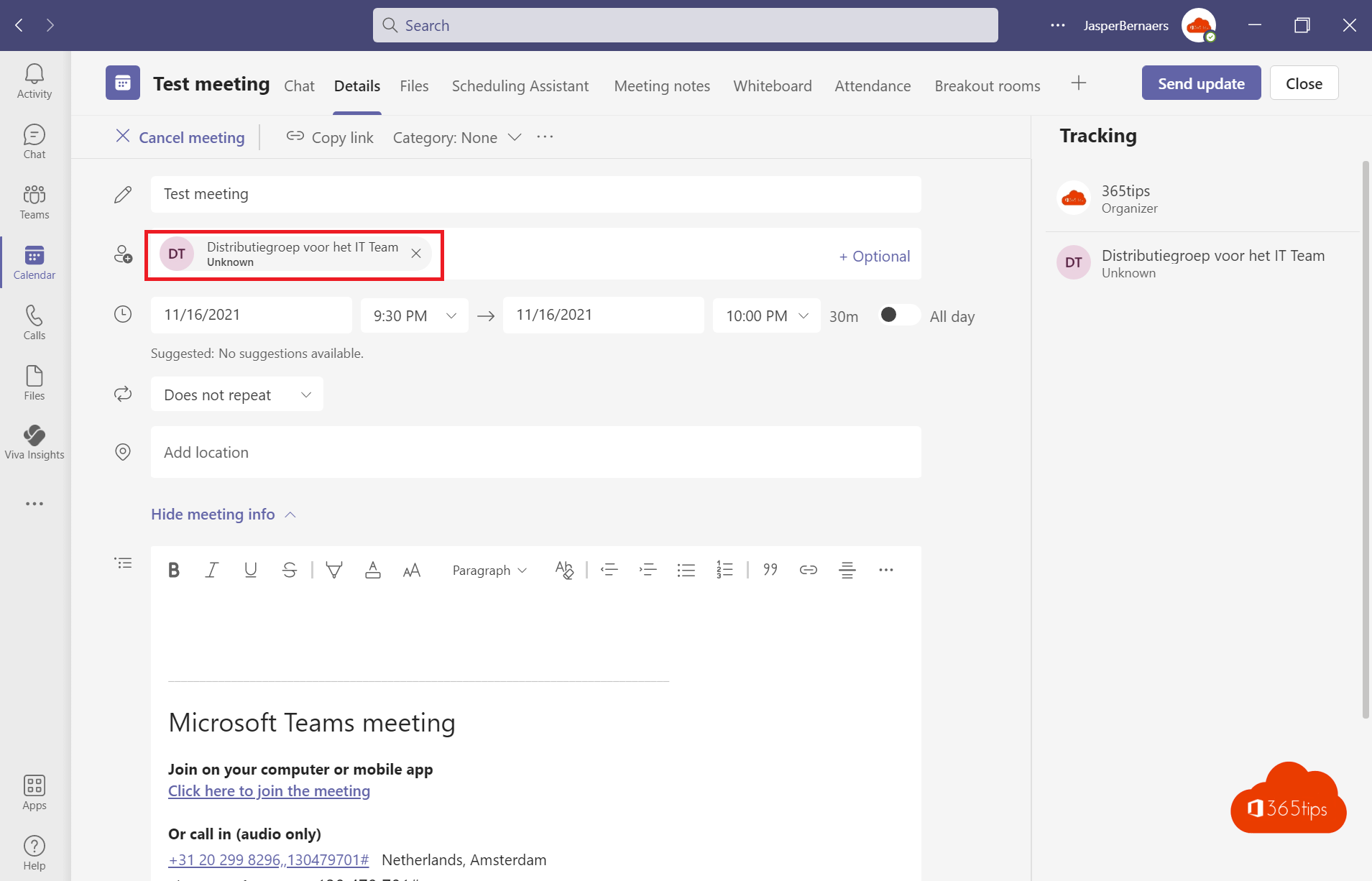 📝 Add a distribution list or Office 365 group to your Teams meeting