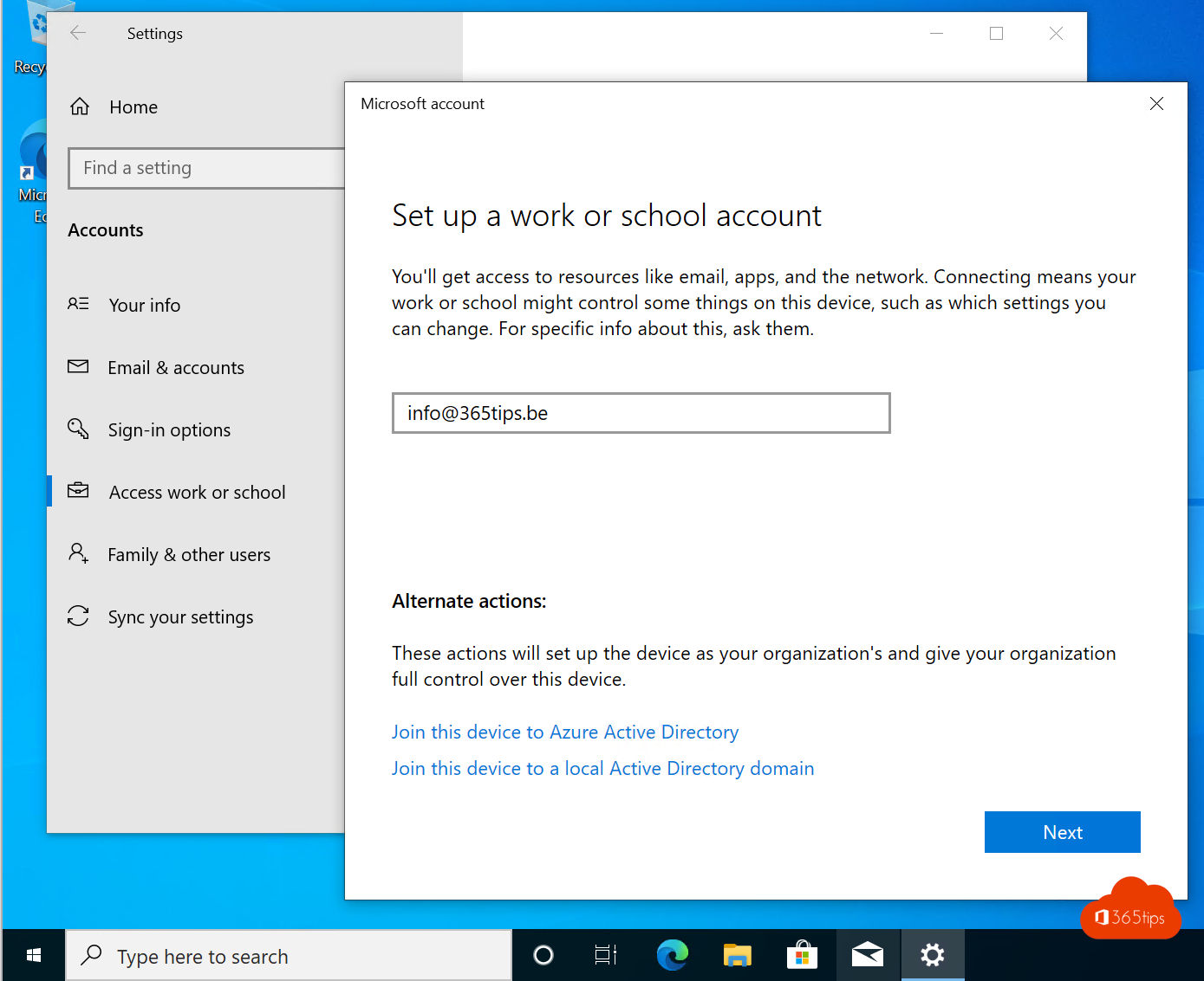 👩‍💻Voeg ajoutez votre compte professionnel Office 365 à votre ordinateur personnel en 5 étapes | Windows 10 &amp; 11