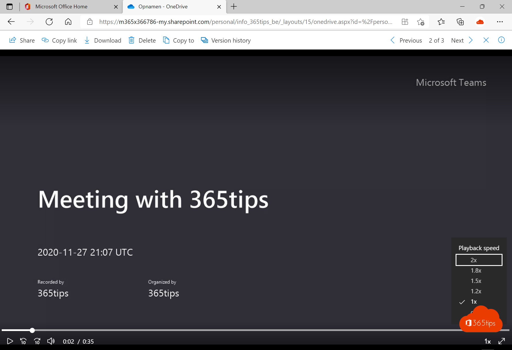Hoe kan je een opname van een Microsoft-Teams vergadering versneld afspelen? 🚀🕒