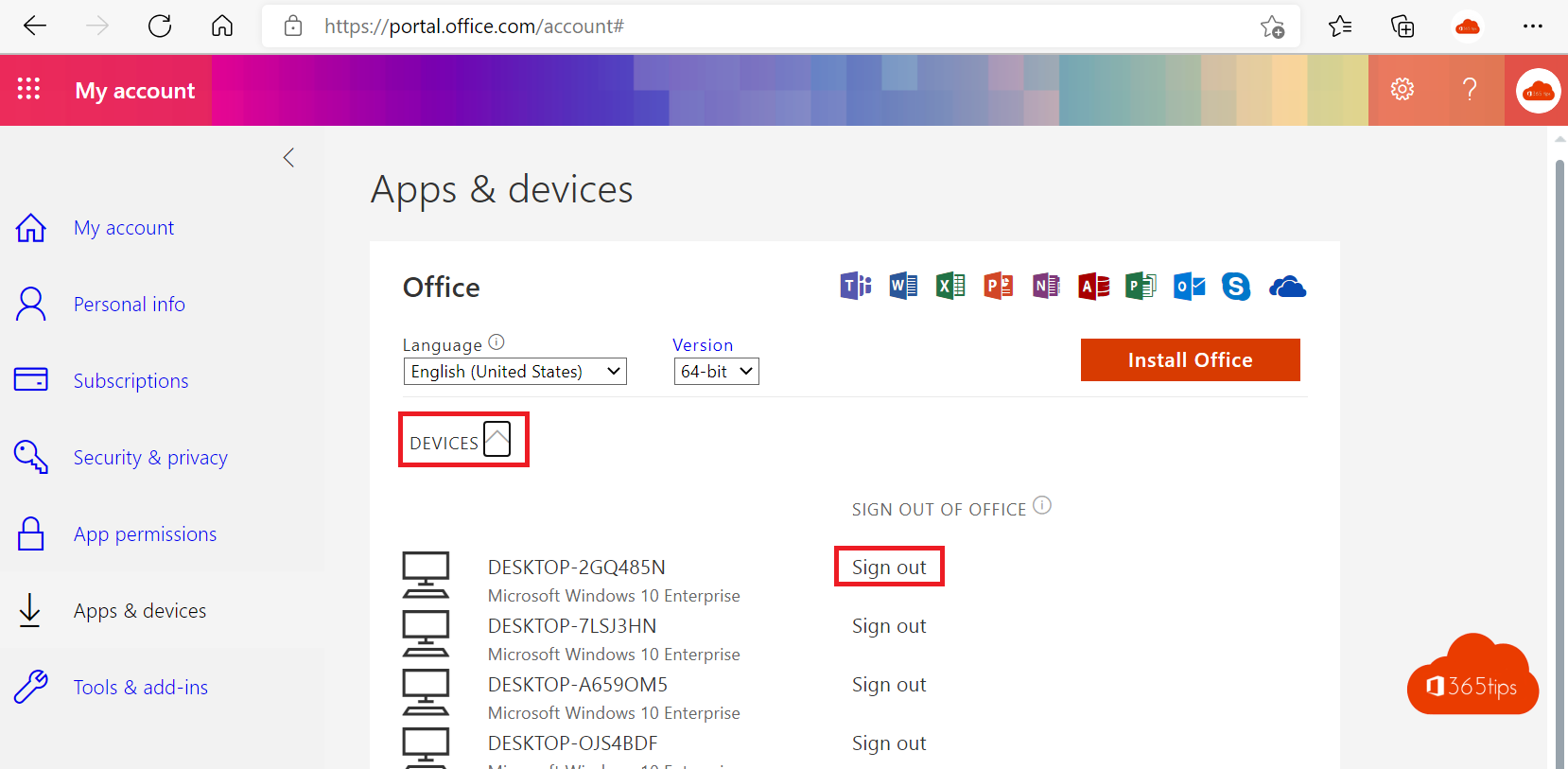 what is my microsoft account for office 365